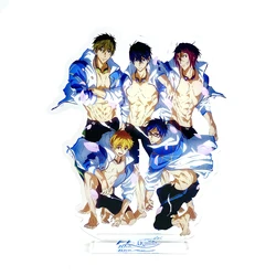 Free Iwatobi Swim Club Rin Makoto Haruka Nagisa Rei acrylic stand figure model plate holder cake topper anime