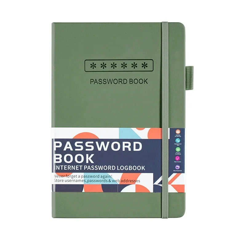 Nouveau livre de mot de passe A5, 115 feuilles/230 pages, détails du compte, adresse, journal, ordinateur portable, organisateur de mot de passe, livre avec onglets