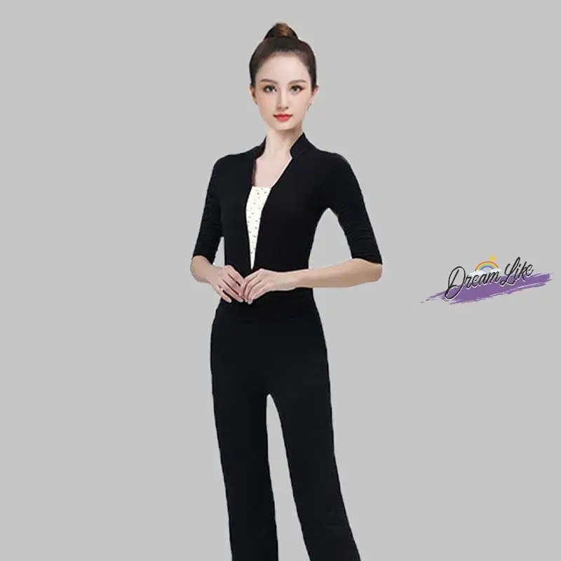 

Autumn Winter High-End Slimming Women's Suit Ele Etiquette Dance Instructor Practice Clothes Model Faion ow