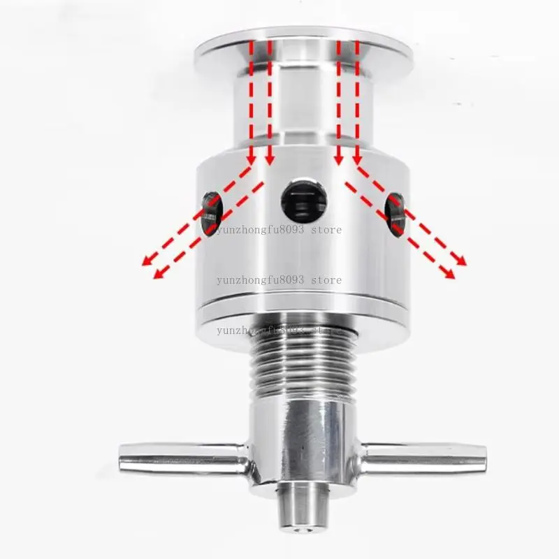Sanitary Pressure Relief Valve, Stainless Steel Tri-Clamp Spring-Loaded Manual Exhaust Safety Valve for Quick Install