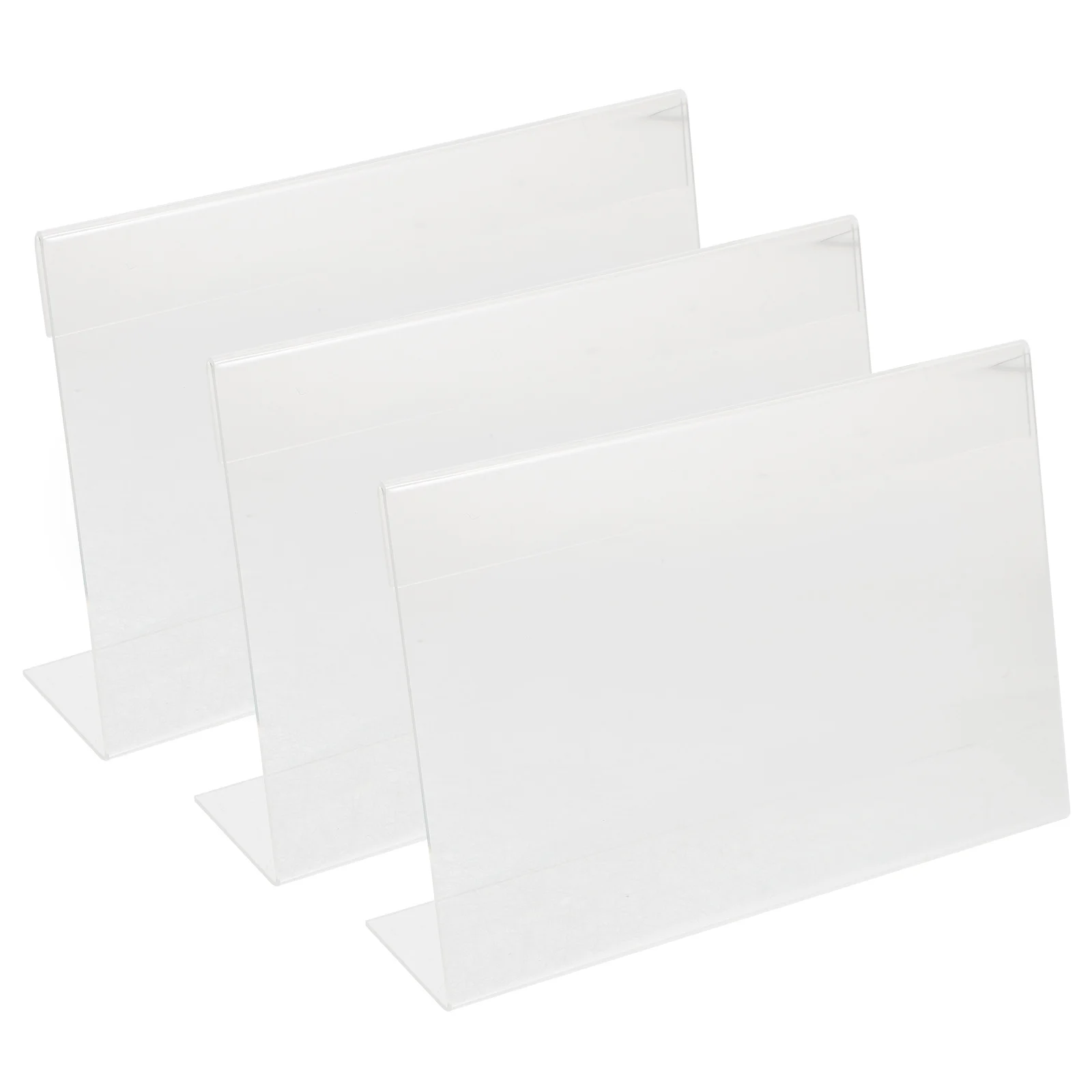 

3Pcs Acrylic Price Sign Holder Multi-Function Vertical Stand for Retail Market Supermarket Display Accessories