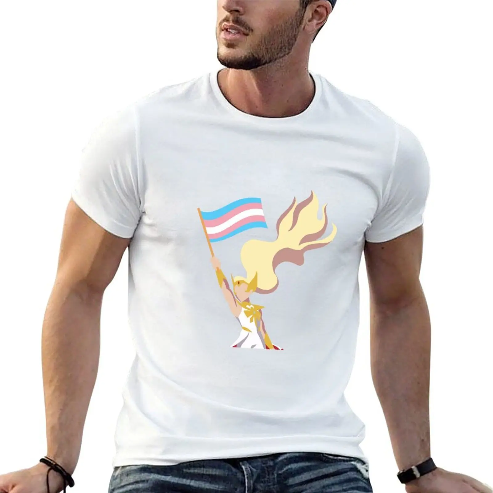 

She-Ra Trans Pride Flag T-Shirt t shirt for man man t shirts for men casual t shirts for man graphic vintage T-shirt