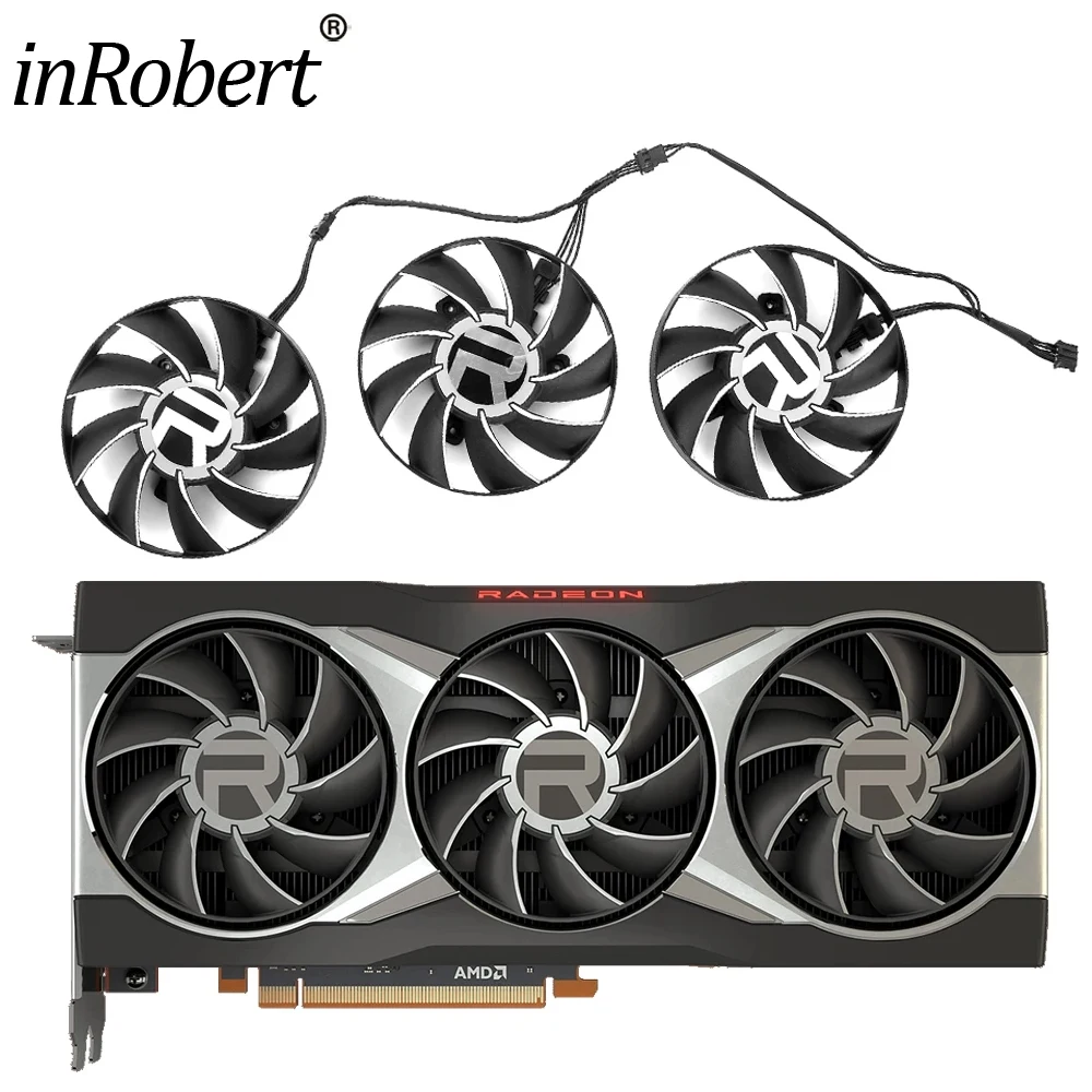 

80mm AUB0812VD-00 12V 0.45A RX6800 GPU Cooler Fan For ASROCK AMD Radeon RX 6800 6800XT RX6900 Graphics Cooling