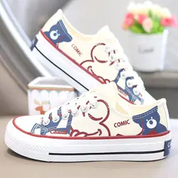 Winnie Pooh Sommer New Style Schuhe High-Top Canvas Schuhe Herren modische koreanische Schuhe für Paar Studenten Frauen Freizeit schuhe