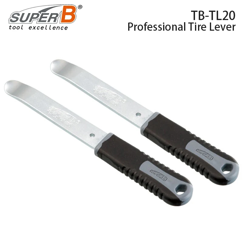 Super B TB-TL20 2pcs Bicycle Professional Tire Levers Steel Tyre Lever Set Bike Cycling Hardness Heat-Treated Tire Lever Parts