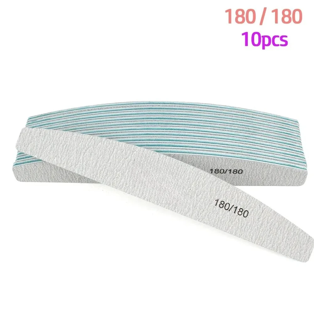 10 Teile/los 80/100/150/180/240 Grit Limas Trimmer Lime Nail art Ongle Maniküre Werkzeug Nagel Datei Puffer Doppel Seite Nagel Dateien Puffer