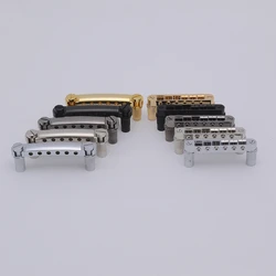 1 Set  GuitarFamily  Tune-O-Matic Electric Guitar Bridge And Tailpiece Black/Gold/Chrome/Black Nickel Accessories