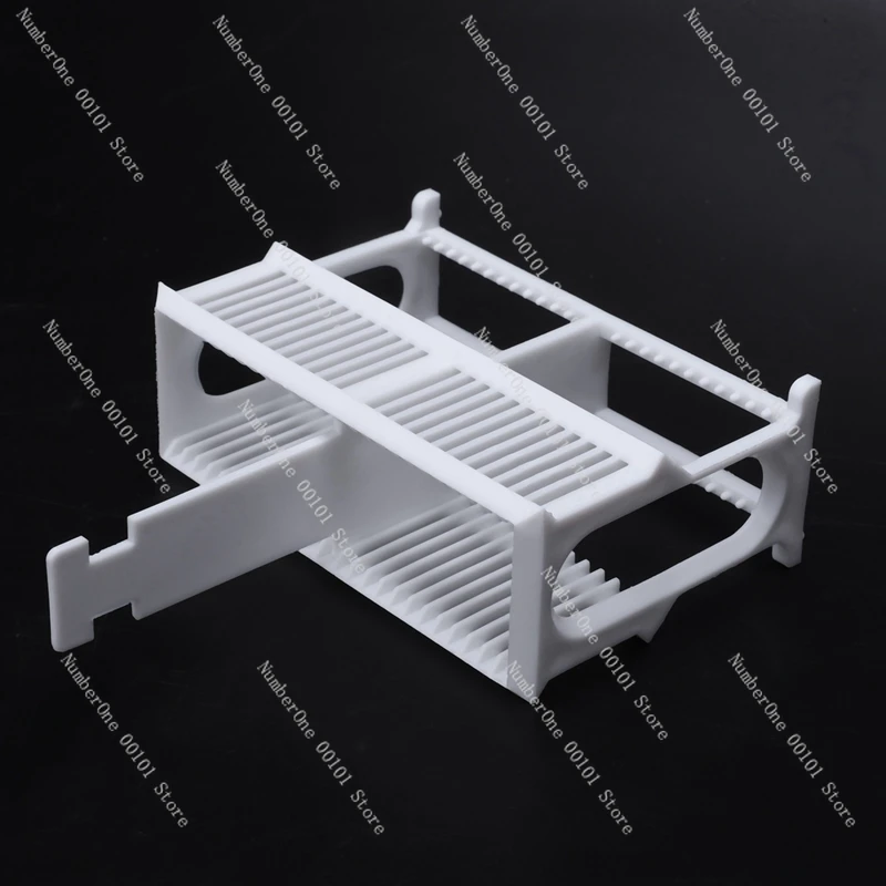 Promotion! 5X 2 In 1 White 24 Pieces Microscope Slides Staining Rack Dish Set