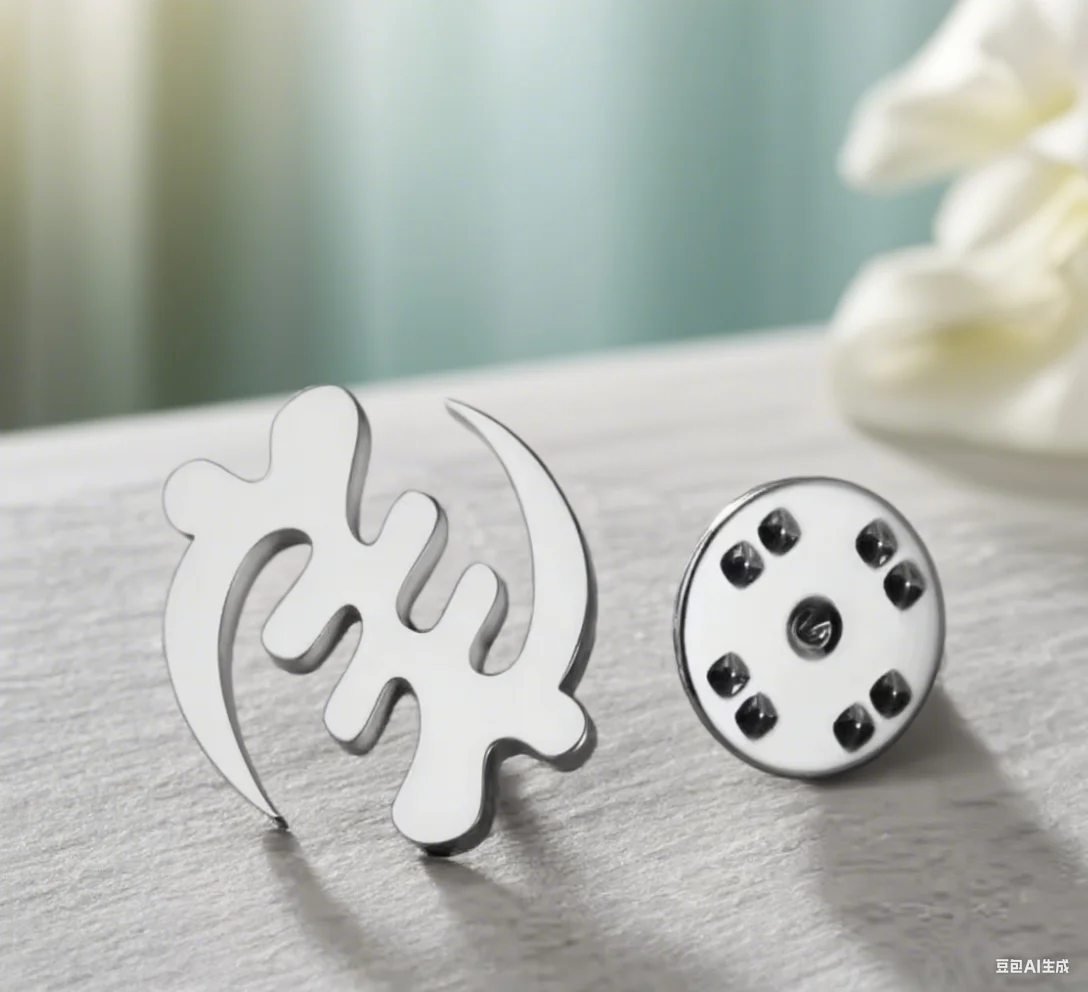 LIKGREAT أفريقيا Adinkra رمز بروش للرجال Gye Nyame دبوس من الفولاذ المقاوم للصدأ الحكمة مجوهرات العرقية تميمة هدية عيد ميلاد #5