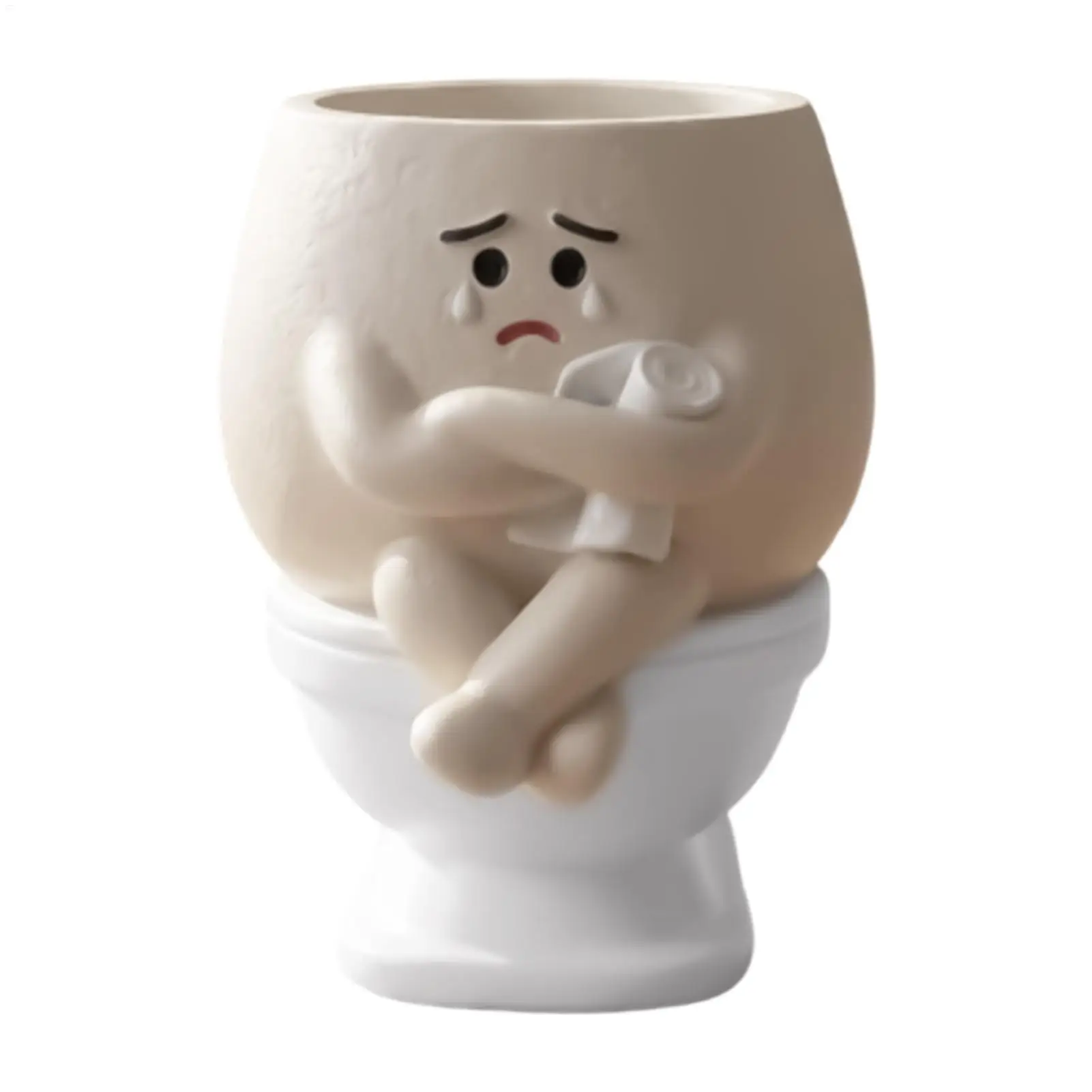 NEW Plant Planter Resin Toilet Shaped Breathable Decorative Flowerpot Funny Toilet Plant Pot For Home Balcony Windowsill Patio