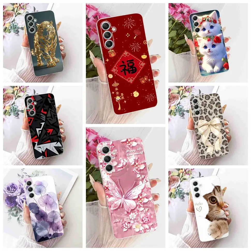 For Samsung Galaxy A35 5G Case Luxury Butterfly Lucky Silicone TPU Clear Casing For Samsung a35 5G A356E A356B Back Cover Coque