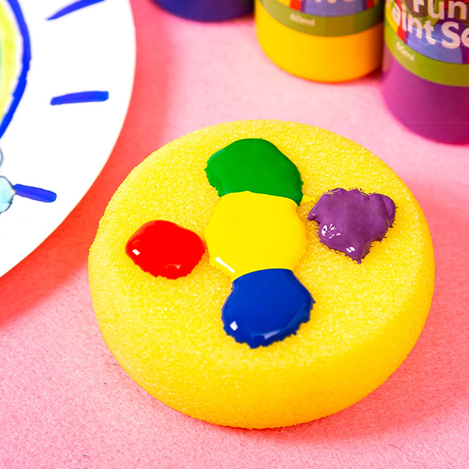 5pcs Round Stencil Sponge Wood - đánh giá và giá Art And Craft With Paint