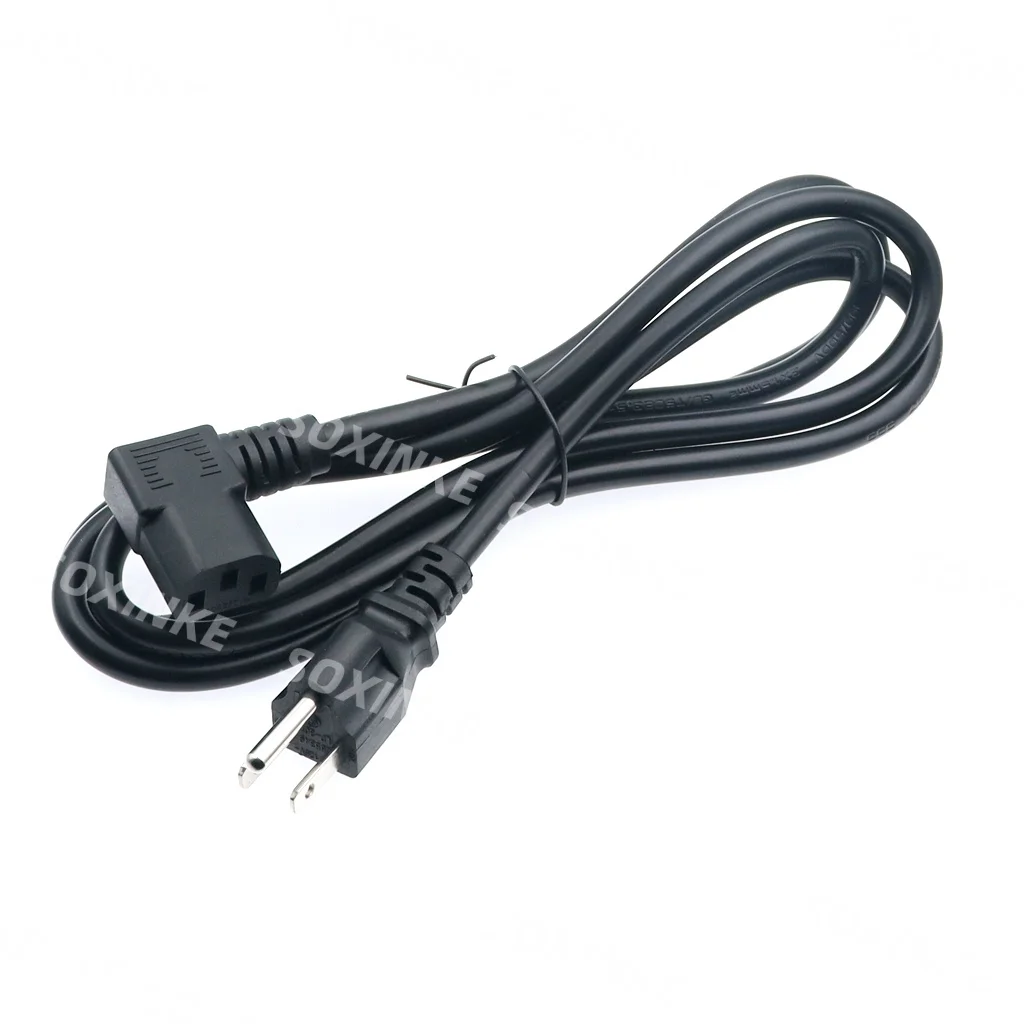 US AC Power Cord Nema5-15P 10A Male to IEC320 C13 Right/Left/Up/Down Angle Female Power Supply Cable For PC Monitor