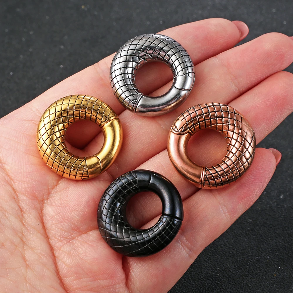 Giga 6mm Ear Hoop Stretcher Weights for Stretched Ears, 2g Stainless Steel 316L Ear Plugs Hanger Expander Body Piercing Jewelry