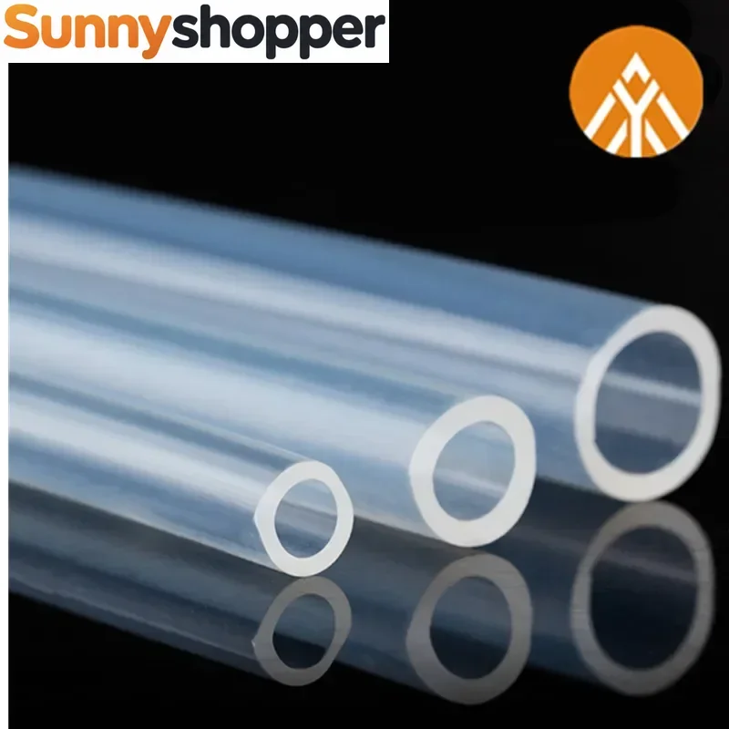 Food Grade Clear Silicone Rubber Hose Flexible Tube 4 to 16mm Outer Diameter 1 Meter Length
