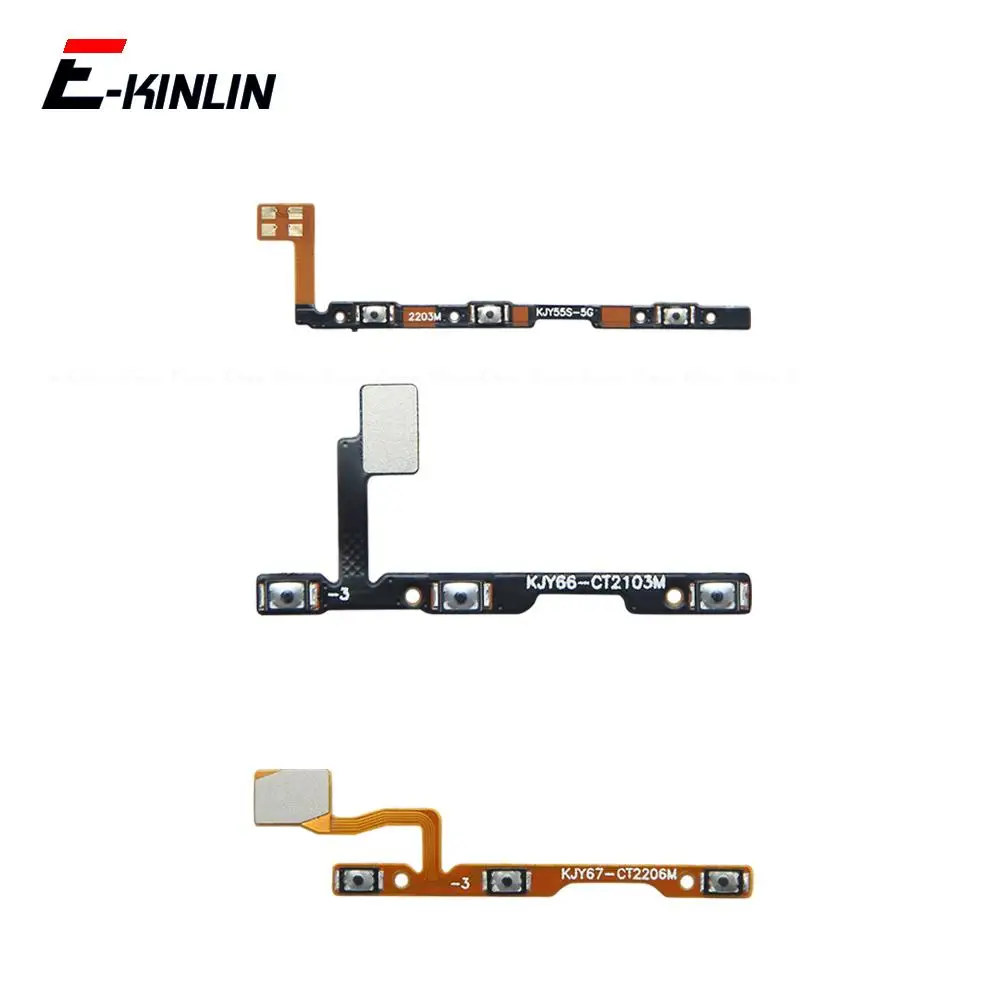 Mute Switch Power Key For Vivo Y54s Y55 Y55L Y55s 5G 2022 Y65 Y66 Y67 Y69 Volume Button Control Flex Cable Parts
