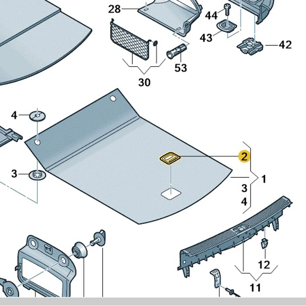 8K9861697 Rear Trunk Liner Cargo Boot Carpet Handle Cover For A3 A4 A5 A6 A7 A8 Q3 Q5 Q7 TT RS7 8K9 861 697