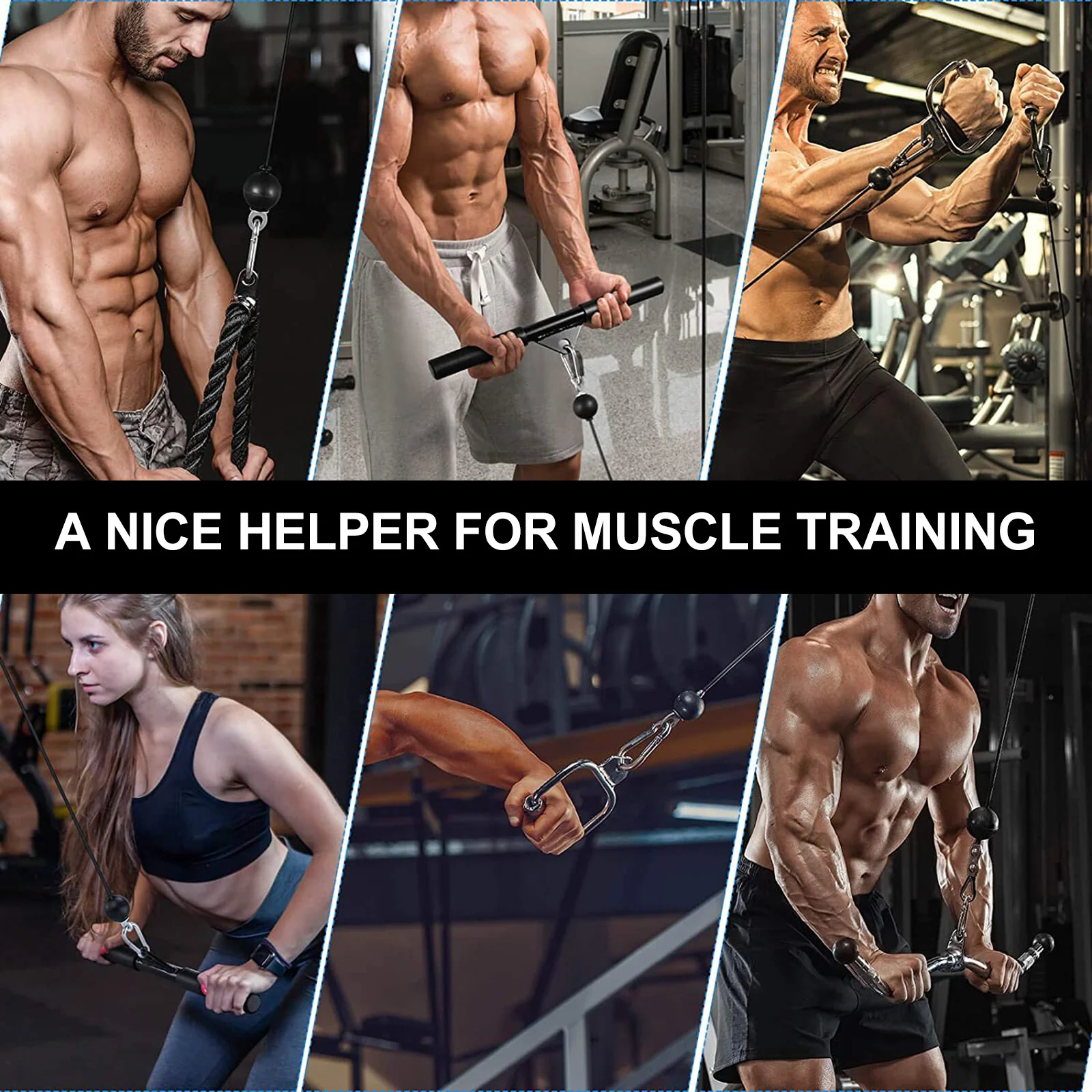 

1pc Rope Pu Fitness Pulley Accessory Steel Coated Fitness For Home Gym Durable Diy Wire Rope Accessory Gym Cable Steel Cable