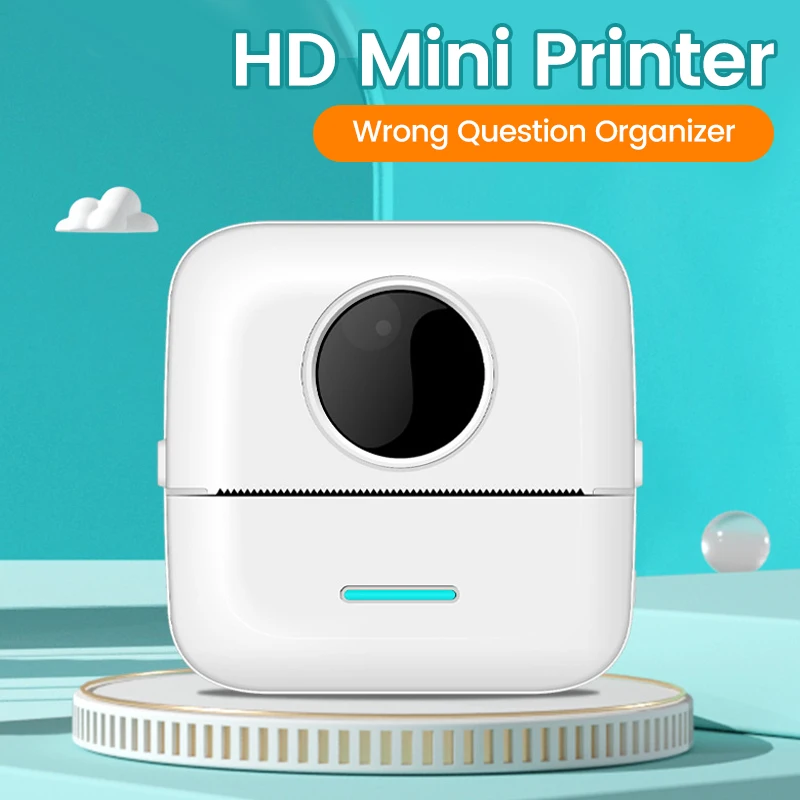 

Portable Mini Printer Label Thermal Printer Self-adhesive Sticker Color Paper Wireless Bluetooth for Mobile Phone Photo Printing