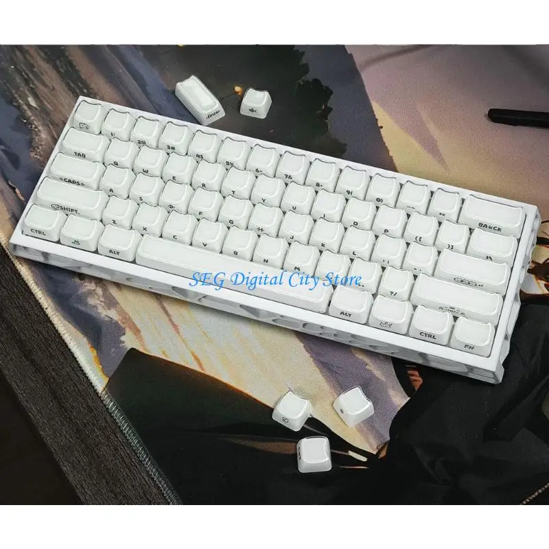 

U75B 119Pcs MAO Height Keycap Set In Jelly Texture For Mechanical Keyboards Keycaps
