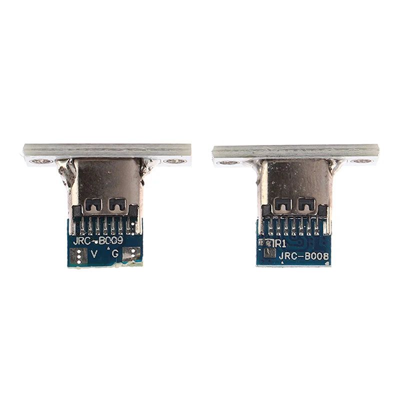 10pcs USB 3.1 Type C Socket Fixing Plate Type-C USB Jack 3.1 Type-C 2Pin 4Pin Female Connector Jack Charging Port-F(x)