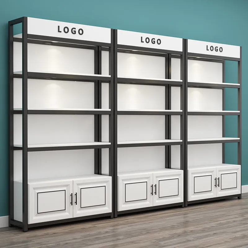 Cosmetics Display Cabinet Beauty Salon Product Display Cabinet Shelf Multi-layer Skin Care Products Barber Shop Shelf Display Ca