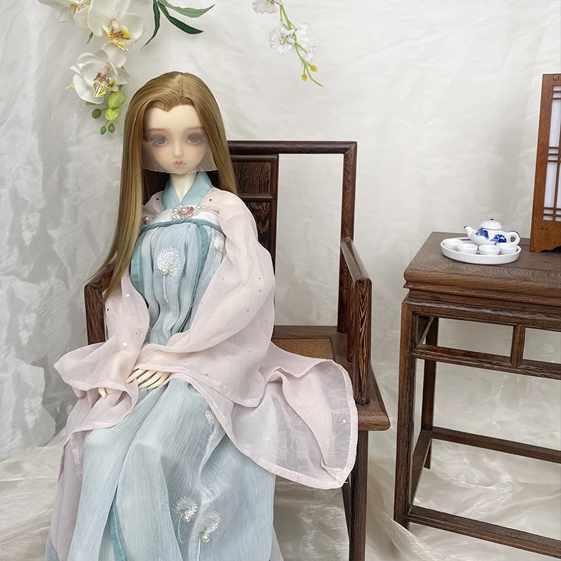 1/3 Scale Ancient Costume BJD Fairy Wig Doll Accessories Hanfu Antique Style Hair Retro Wigs For BJD/SD MSD SD13 SSDF C1926