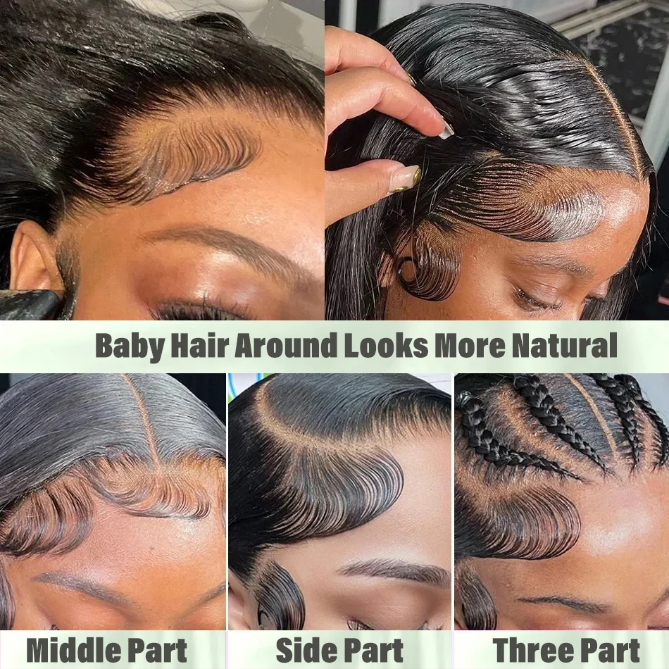 موجة عميقة الدانتيل الجبهة الباروكات شعر الإنسان قبل قطعها 13x4 HD الدانتيل الشفاف شعر مستعار أمامي 180% الكثافة غلويليس الباروكات الأمامية