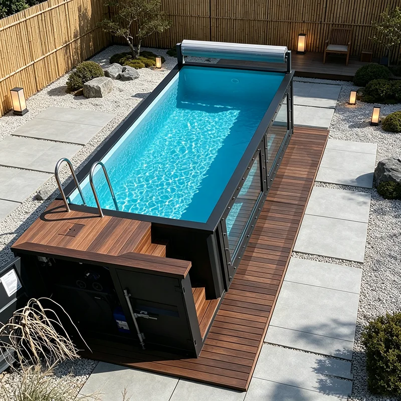 High Quality Prefabricated Shipping Container Pool Heavy‑Duty Container Swimming Pool for Family