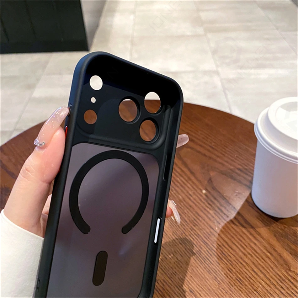 Custodia protettiva per fotocamera magnetica di lusso per iPhone 17Air 17 Pro Max 17p Hit Color Custodia rigida antiurto per Magsafe