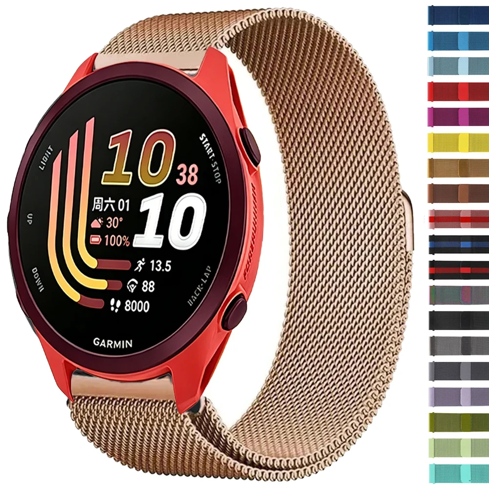 22mm 20mm Milanaise-Armband für Garmin Forerunner 170 70 165 55 970 570 965 265 Magnetisches Armband für Garmin Active 6 5/Move Trend