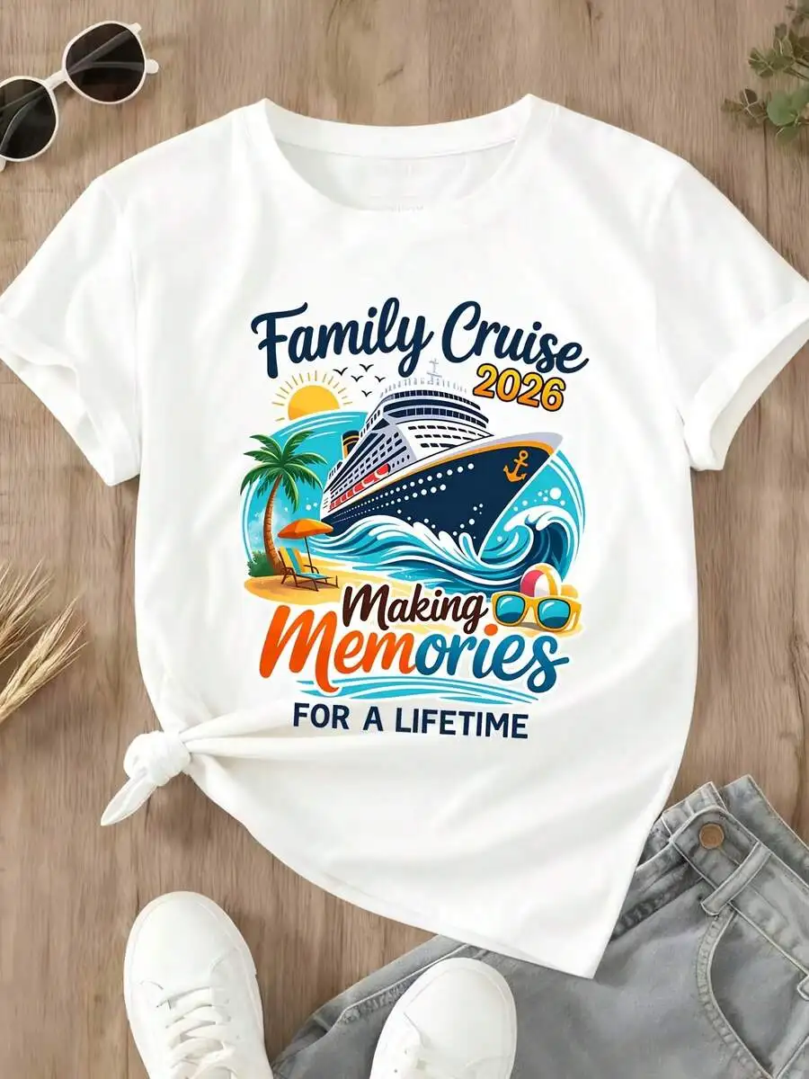 Family Cruise 2026 Making Memories For A Lifetime T-Shirt Beach Vacation Summer Travel