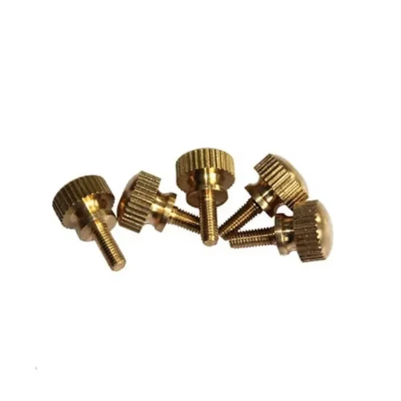 

TBRHZMK 5pcs M3 M4 M5 M6 brass high head hand screw round hair straight grain handle screws
