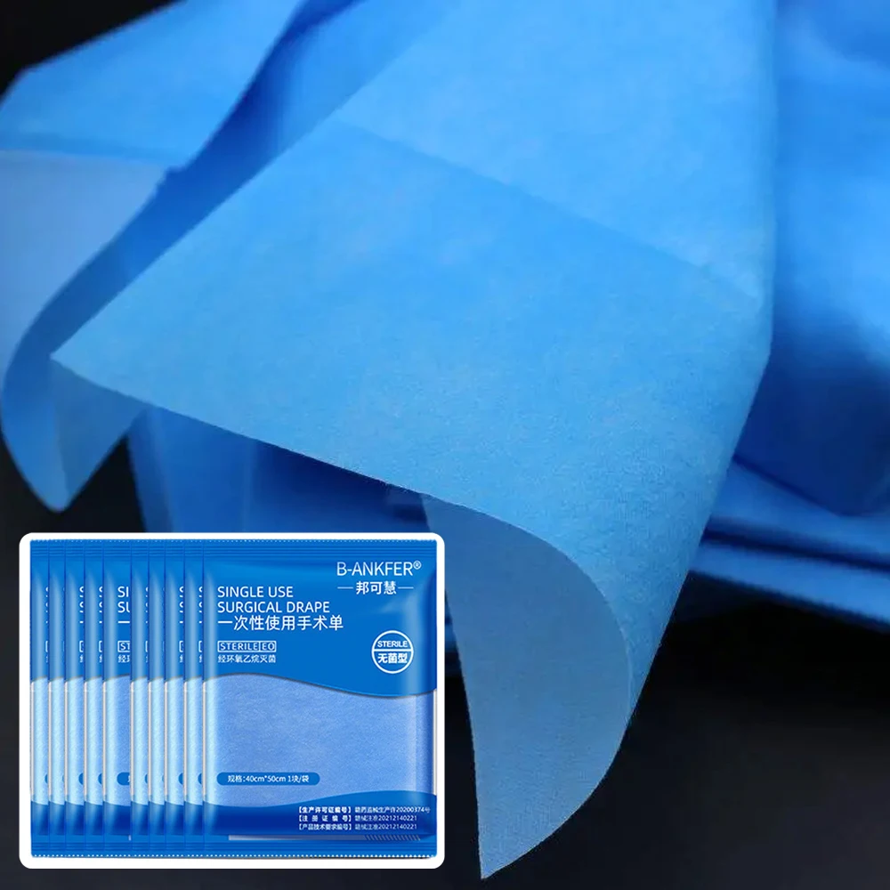 20/50/100PcsDisposable Surgical Drapes Sheet Blue Towel Non-woven Beauty Salon Waterproof/Oil-Proof Thick Nursing Pad 40x50cm
