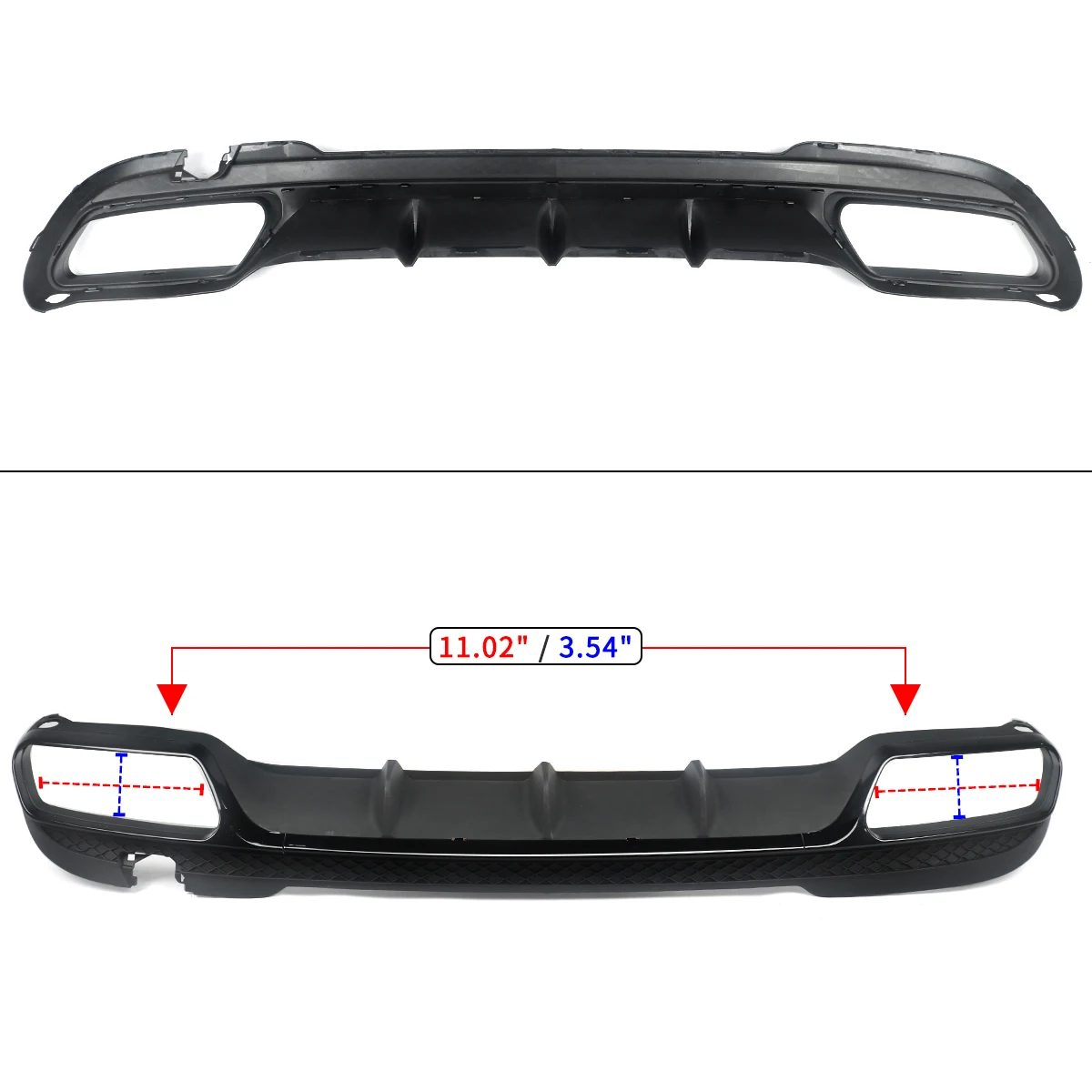 E63 Look for Mercedes-Benz W212 Sedan E63 2014 2015 E63 E200 E250 E300 E350 E400 E500 E550 Rear Bumper Diffuser+ Tailpipes view 5