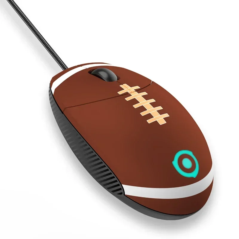 Imagem -04 - Wired Mouse com Luz de Fundo Gamer Ajustável E-sports Baseball Shape Acessórios pc Marrom 3360rts Fkmini3-gaming