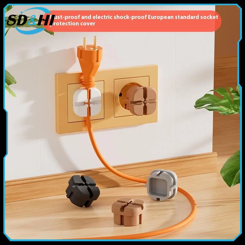 Silicone Baby Child Electrical Safety Guard Protection Anti Electric Shock Plugs Protector For European Standard Power Socket