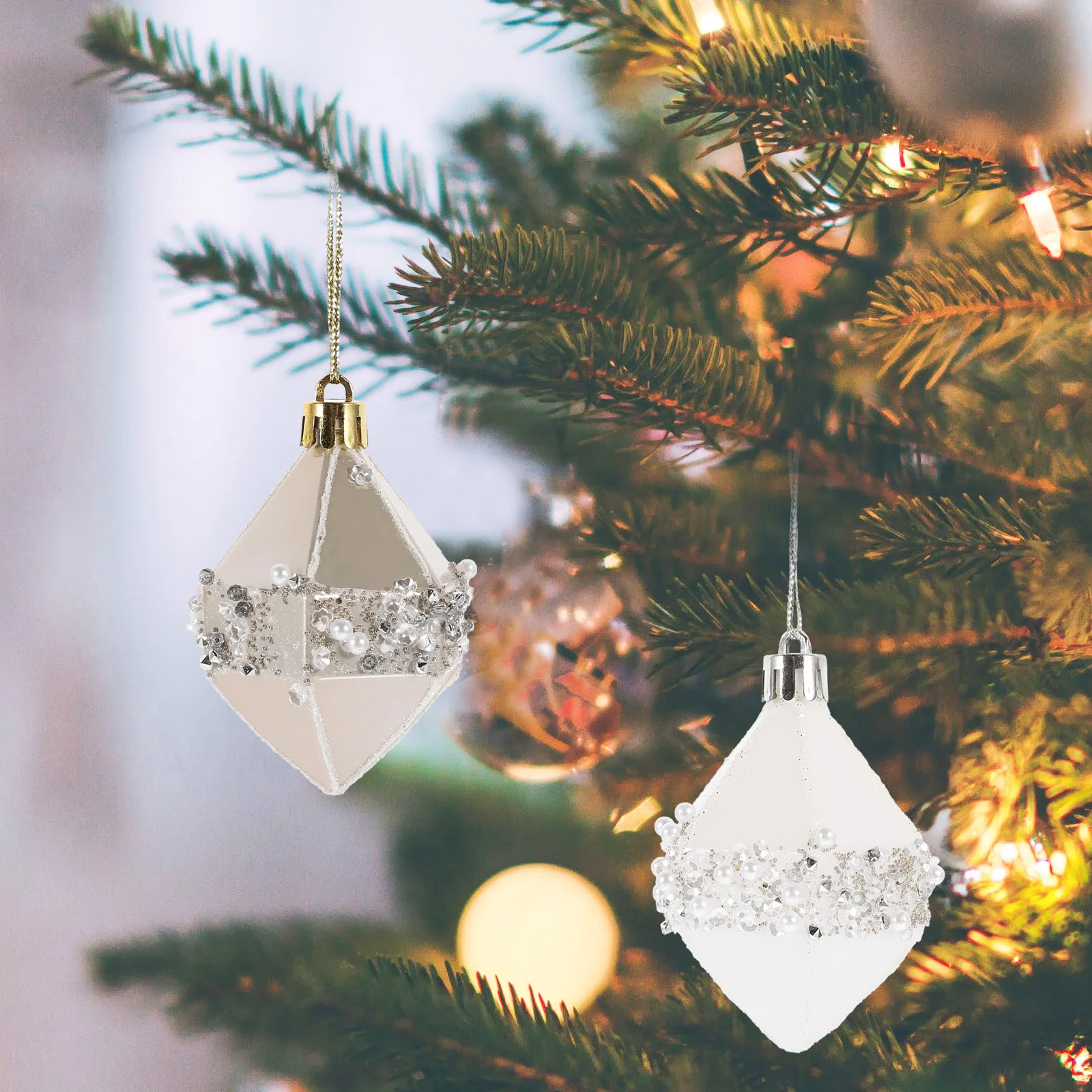 

3 Pcs Christmas Ball Ornaments Tree Ceiling Hanging Colored Balls Decoration for