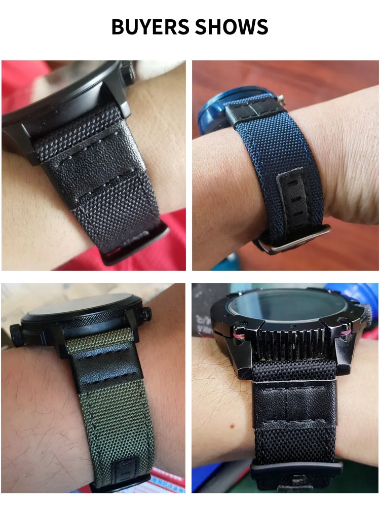 Voor Jeep Wrangler Toendra Groen Jpw606301/646 Outdoor Nylon Canvas Horlogeband 20 22Mm