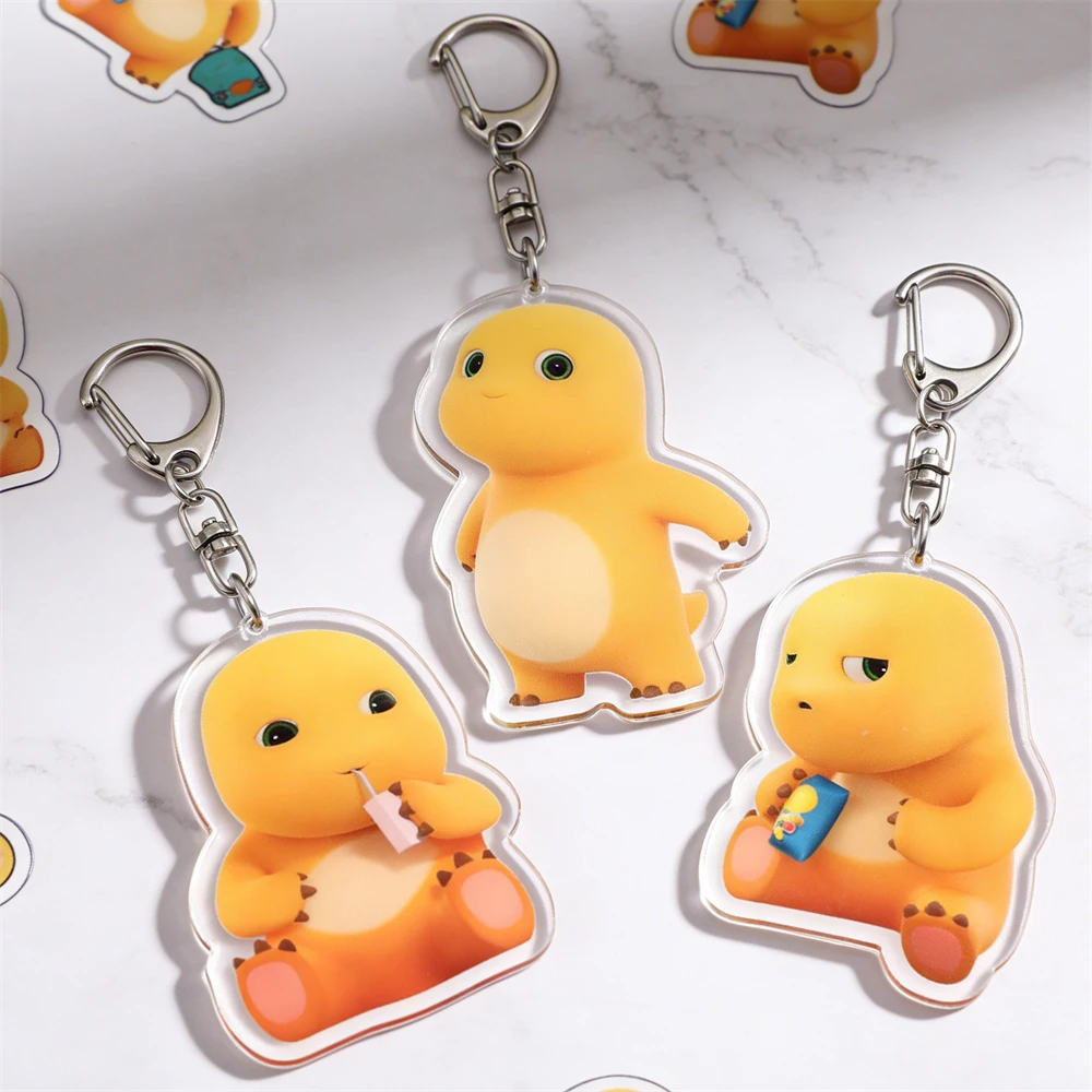 Adorable Cartoon Nailong Dino Keychain for Accessories Animation Yellow Dinosaur Dragon Naloong Meme Jewelry Friends Fans Gifts