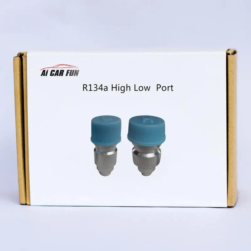 Car Universal R134a High Low Side Service Port With JRA Valve Core And Cap For Car A/C Air Conditioning Pipeline