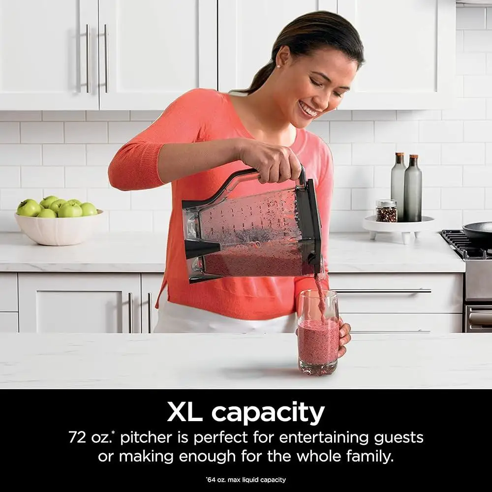 خلاط احترافي 1000 وات تقنية التكسير الكاملة كسارة الجليد صانع عصائر 72 أونصة دليل وصفة الإبريق سهل التنظيف