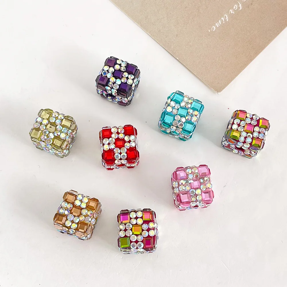 

Сердечный дизайн 40 шт. 16*16 мм необычные бусины/ручная работа/бусины «сделай сам»/эффект горного хрусталя/квадратная форма/фурнитура и компоненты для ювелирных изделий # 19946