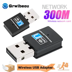 300 MBit/s USB-WLAN-Adapter Drahtlose Netzwerk karte 2,4 GHz Dongle-Adapter 802,11 n Ethernet für PC-Desktop-Laptop Windows 7 8 10 11