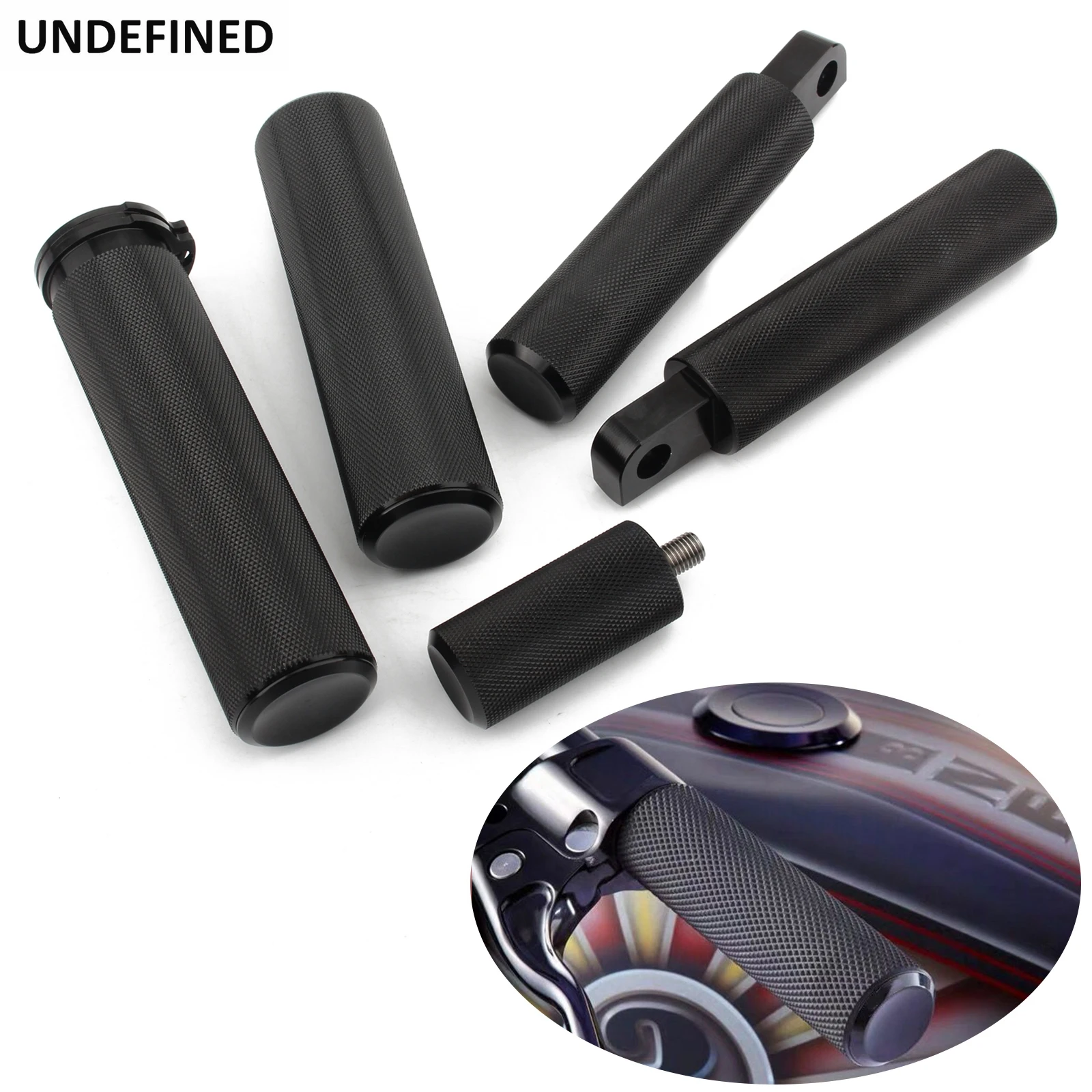 

Motorcycle Handlebar Grip Handle Grips Foot Pegs Footrests Shifter Peg For Harley Sportster XL 883 1200 Softail Rocker Breakout