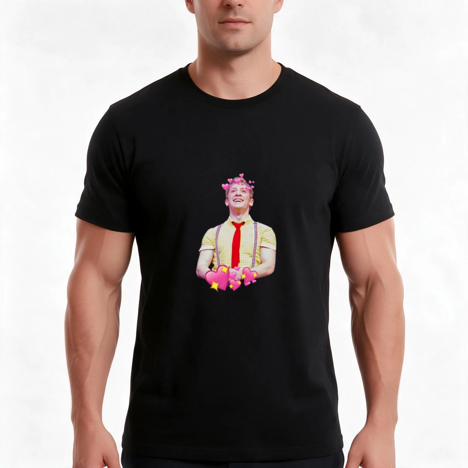 Ethan Slater Luv T-Shirt Summer Casual Cotton Tee Oversized Streetwear Tops Vintage Graphic Print Loose Fit Short Sleeve