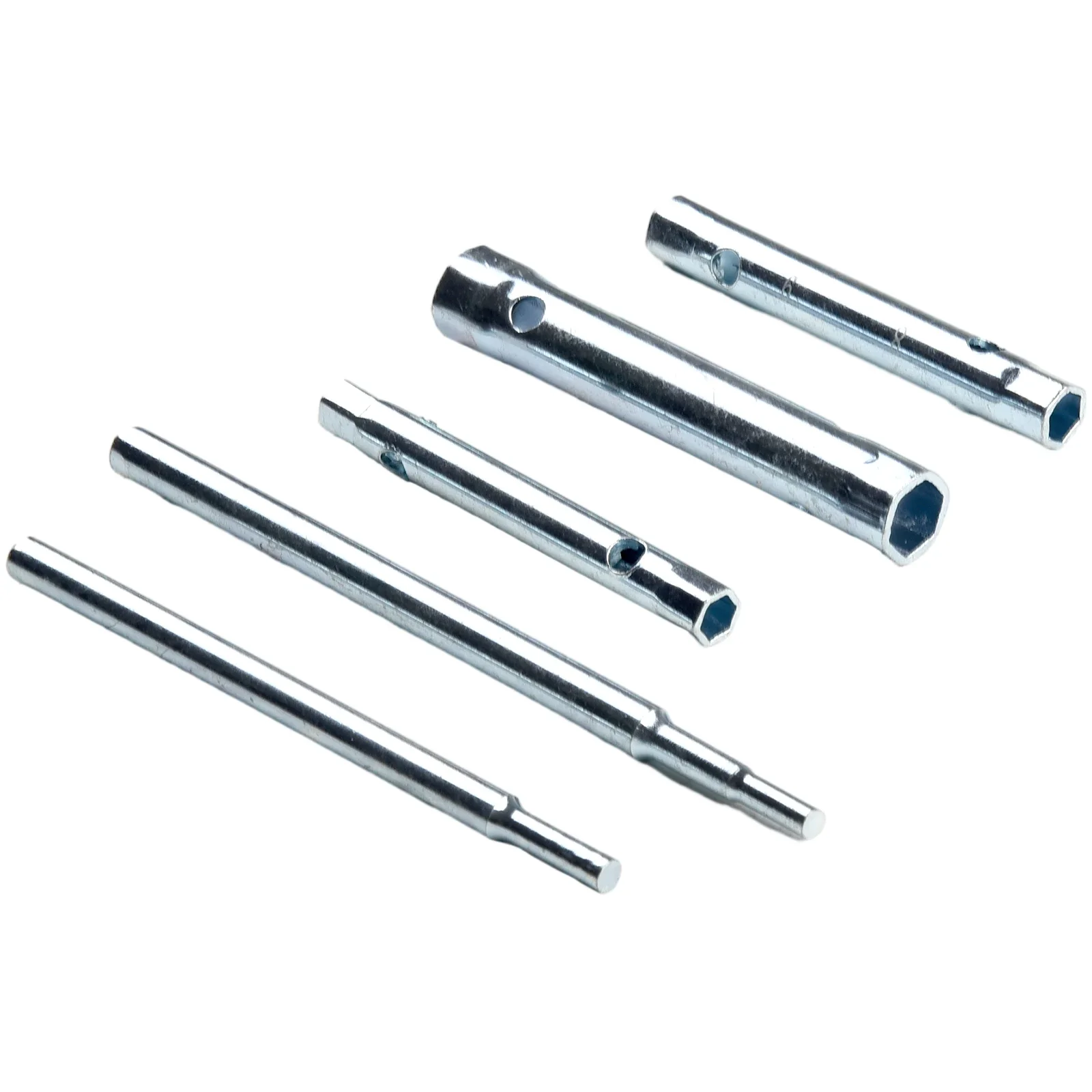 10 pçs conjunto de chave de soquete 6-22mm rosca métrica tubo chave barra de torque oco soquete de aço para ferramentas manuais de reparo automotivo