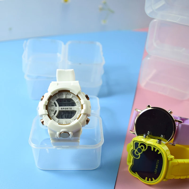 Transparent Box Plastic Watch Display Storage Holder Case Adult Children's Smart Watch Protective Boxes Organizer