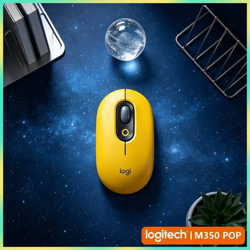 Quiet Click Logitech M350 POP Mouse Dual Connectivity 10m Range Ergonomic Shape for Editor and Journalist News Work