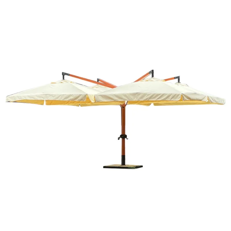

Four-headed aluminum parasol oversized Roman umbrella square
